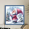 Gnome Playing With Snow - 11CT Stamped Cross Stitch - 40*40cm