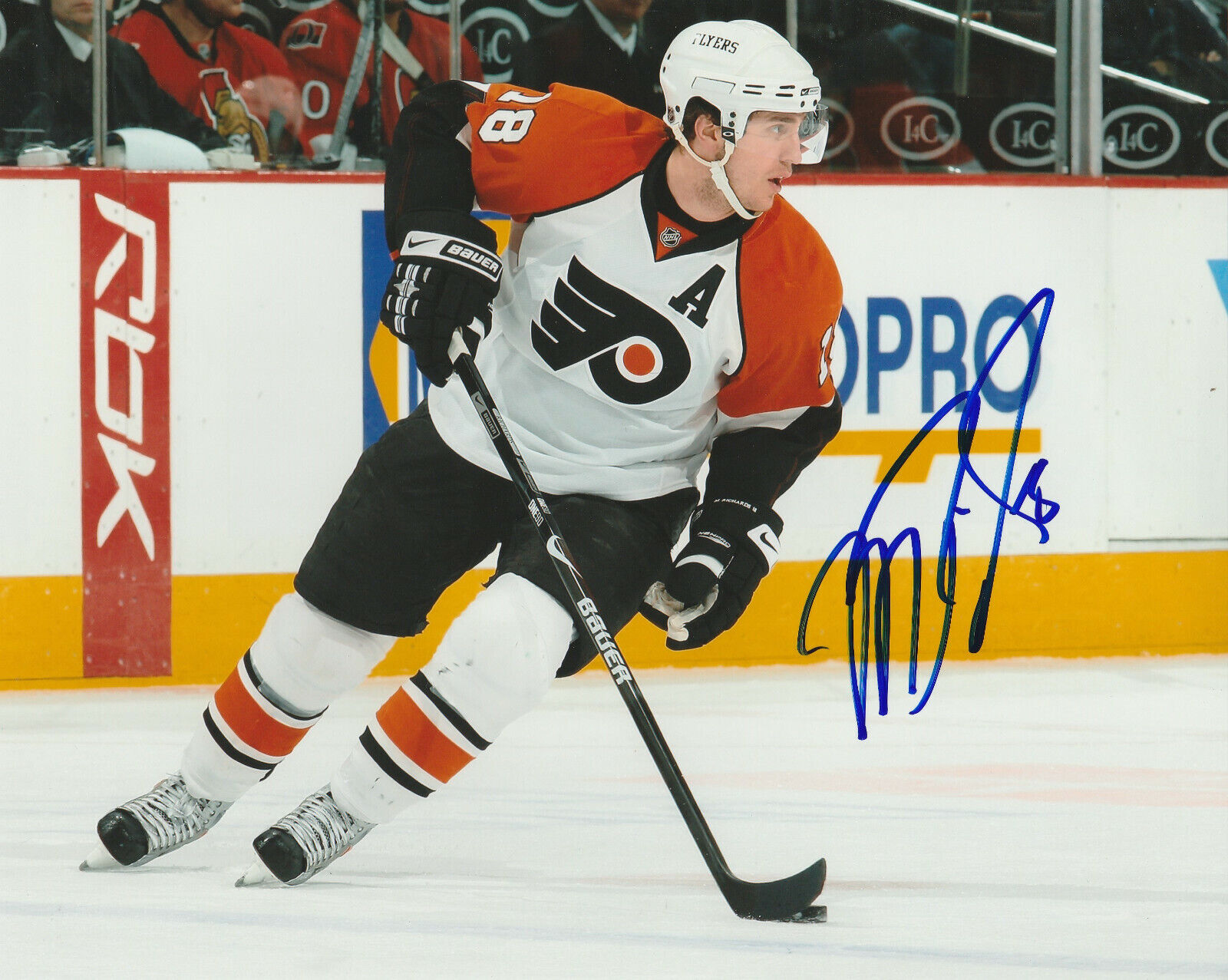 MIKE RICHARDS SIGNED PHILADELPHIA FLYERS 8x10 Photo Poster painting #4 Autograph PROOF!