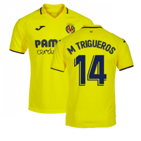Villarreal Manu Trigueros 14 Home Shirt Kit 2022-2023