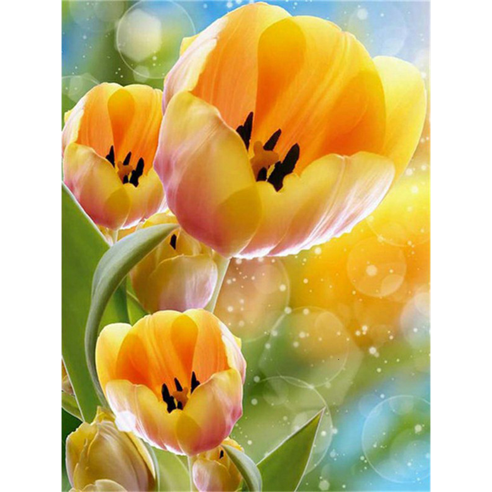 

30*40CM - Tulips - Round Drill Diamond Painting, 501 Original