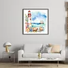 Seaside Lighthouse-11CT Stamped Cross Stitch 40*40cm/15.75*15.75in