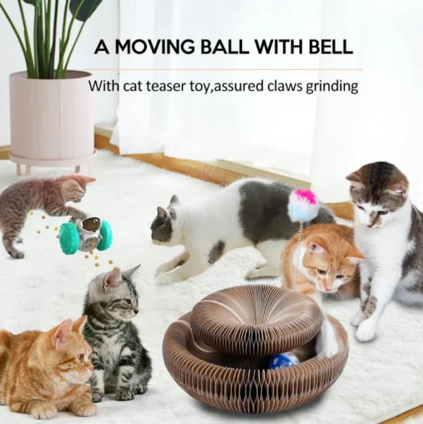 😺Magic Organ Cat Scratching Board-Comes with a toy bell ball