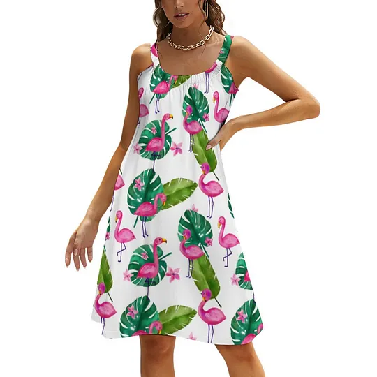 beach summer maxi dresses Flamingo Dress ~ Red  ISLE OF WILD