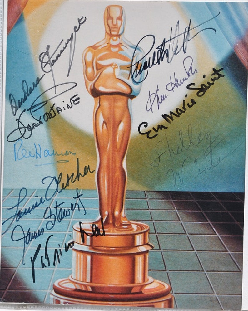 THE ACADEMY AWARD Signed Photo Poster painting x10 James Stewart, Charlton Heston, Joan Fontaine, Rex Harrison, Eva Marie Saint, barbara stanwyck++wcoa