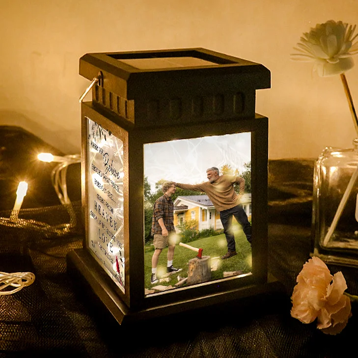 Personalized Photo Lantern Lamp Love Never Dies Memorial Sympathy gift