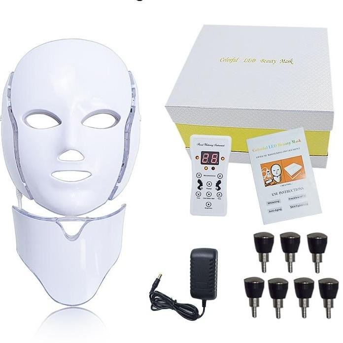 LED Light Therapy Mask| 7 Color Photon LED Skin Toning Device, Rejuvenation Therapy Mask