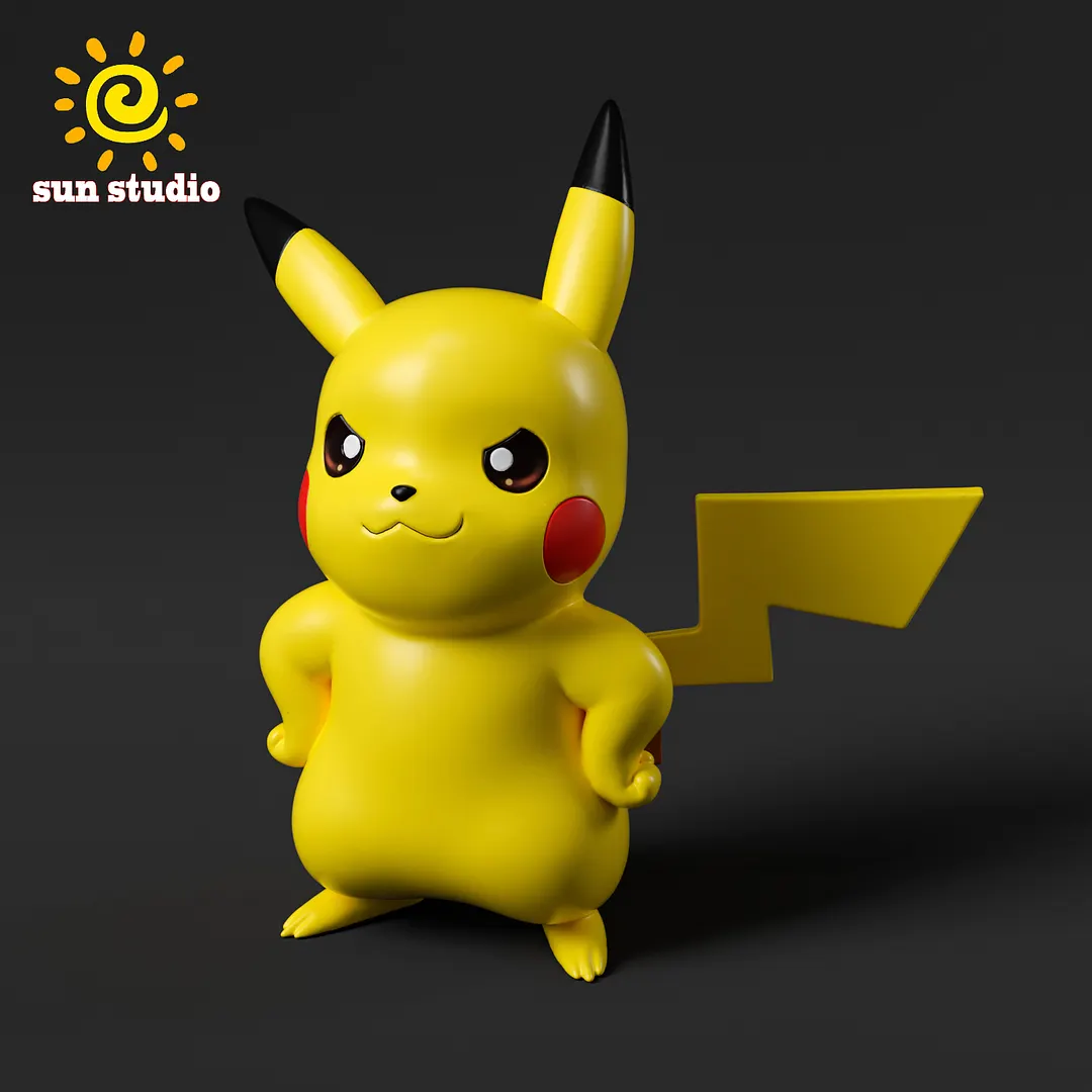 Small & Big Scale Captain Pikachu & Proud Pikachu - Pokemon Resin ...