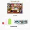 2027 New DIY Diamond Painting Cat Wall Calendar Kit 12-Month Flip Calendar Design Home Decor
