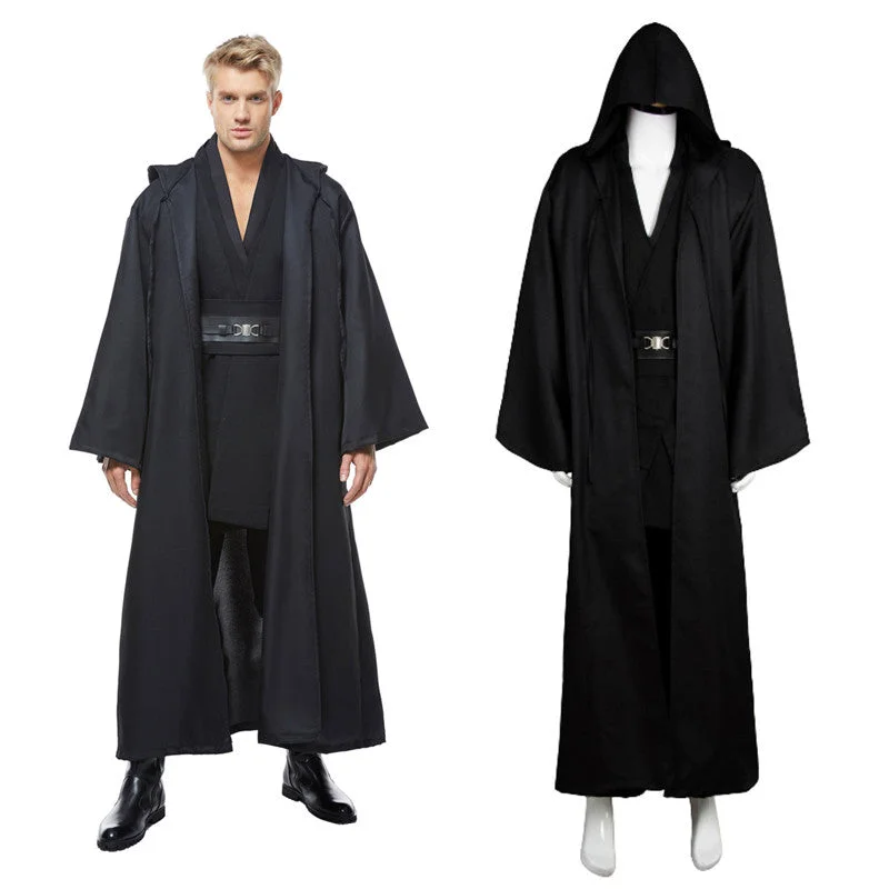 Movie Anakin Skywalker Cosplay Costume Outfit Black Version Halloween Carnival Suit