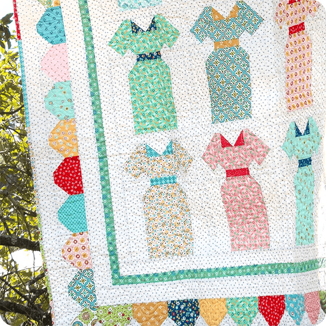 Millie's Dresses Quilt Pattern Template Set - With Instructions