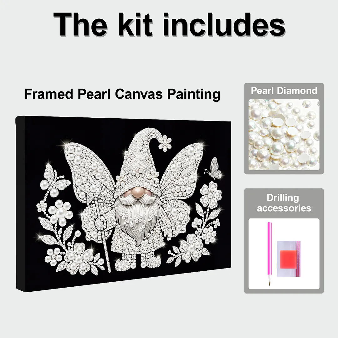 Goblin DIY Pearl Painting Kits with Frame 20x30cm Pearl Gem Paintings Picture Arts Craft for Adults/Beginners Gift Home Wall Decor