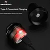 Bike Handlebar End Light Bar End Plug Warning Lights Waterproof Mountain Bike Handlebar Light Type-C Charging High-Brightness Safety Warning Lamp Night Riding Road Bikes Accessories