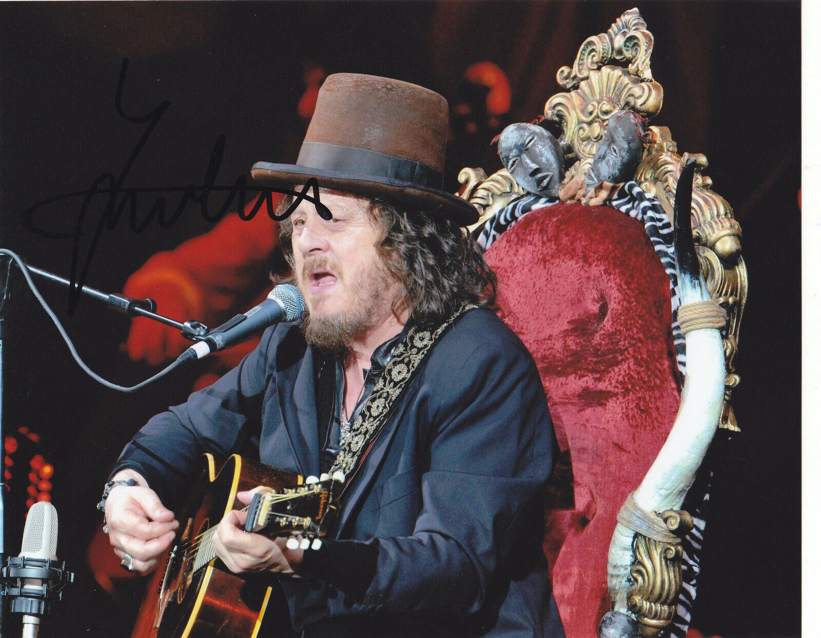 ZUCCHERO FORNACIARI SIGNED AUTOGRAPH 8X10 Photo Poster painting BLUES ROCK ITALY EXACT PROOF #3