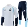 Argentina 26-27 1/4 Zip Tracksuit  White Chandal
