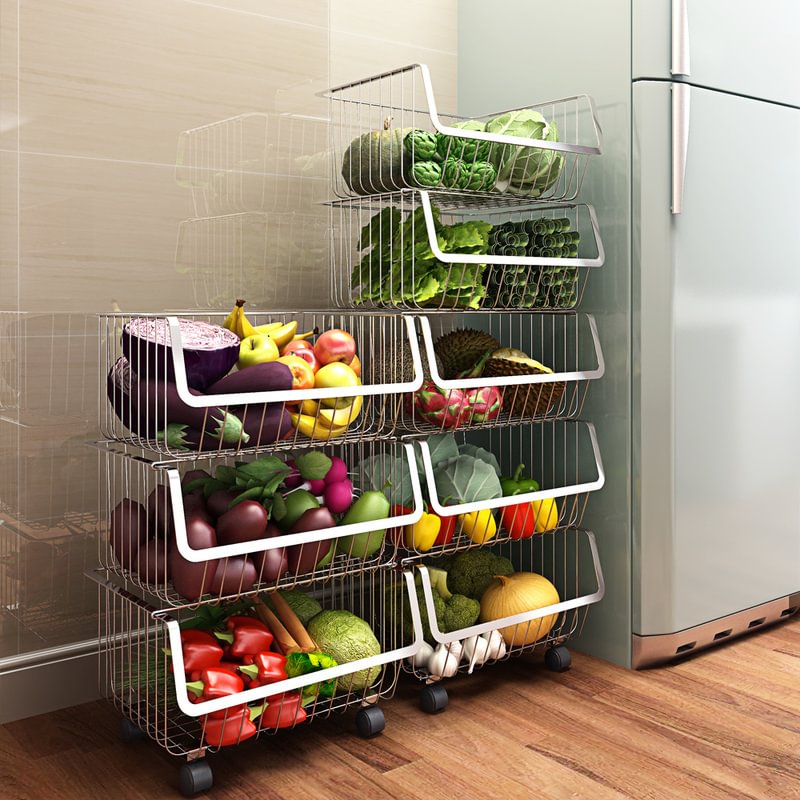 304 Stainless Steel Vegetable Rack Floor Free Punching