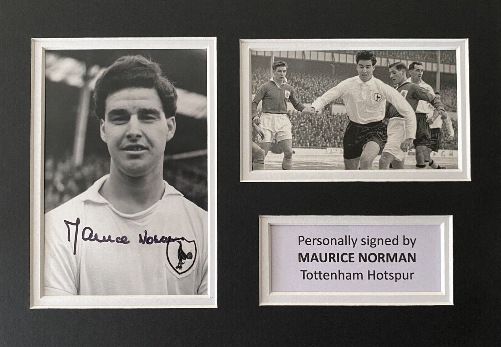 Maurice Norman Genuine Signed Tottenham Hotspur Photo Poster painting In A4 Mount Display