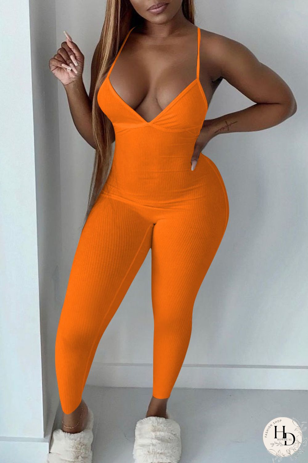 Black Sexy Solid Patchwork Spaghetti Strap Skinny Jumpsuits