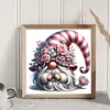 Flower Gnome-18CT Stamped Cross Stitch 30*30cm/11.81*11.81in