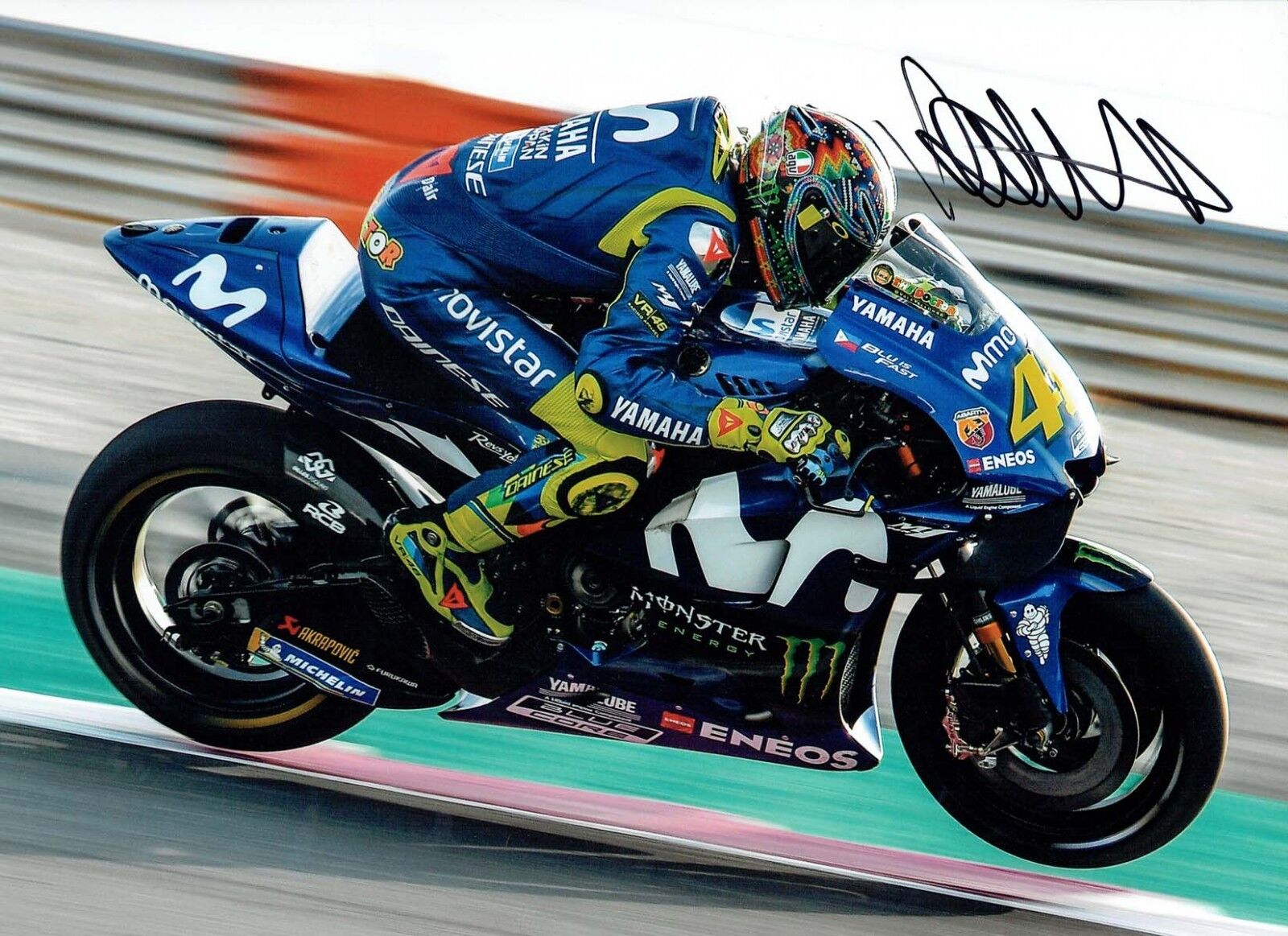 VALENTINO ROSSI Autograph NEW SIGNED 16x12 Yamaha Photo Poster painting 2 AFTAL COA The Doctor