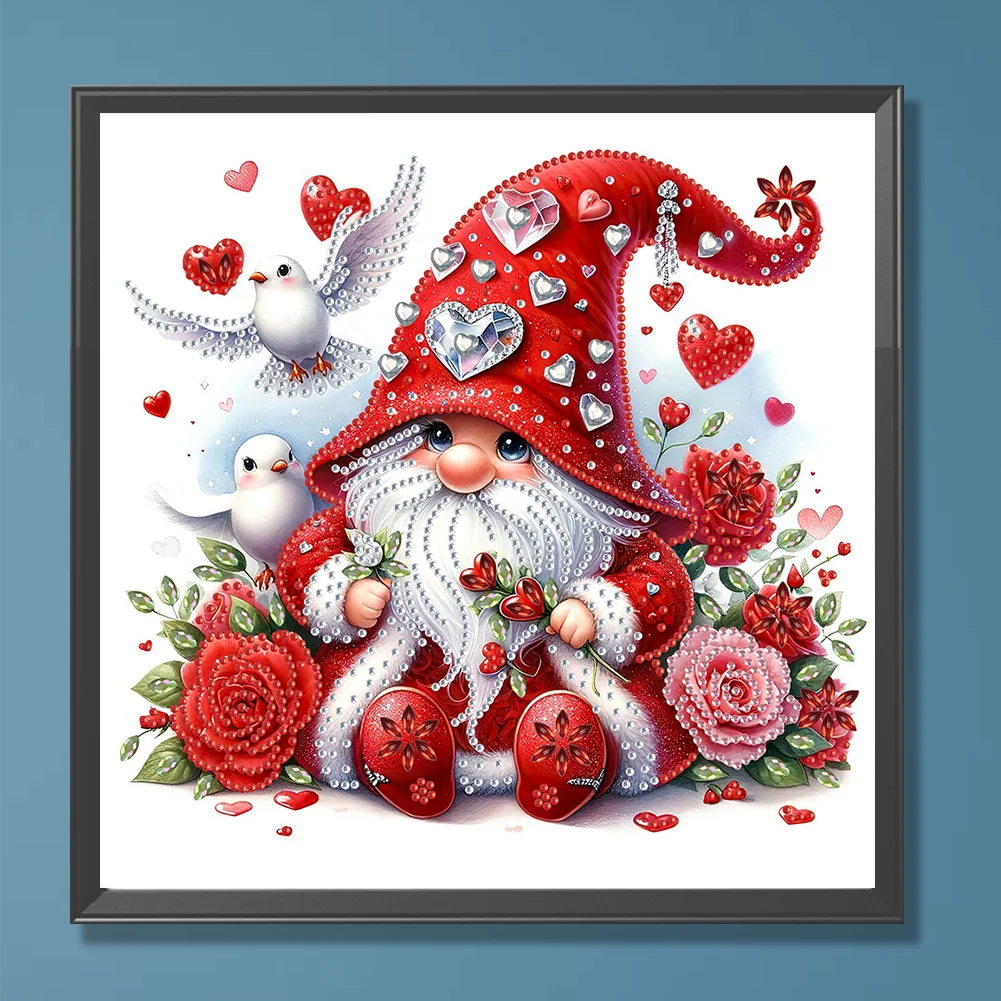 Diamond Painting - Partial Special Shaped Drill - Love Gnome(Canvas|30*30cm)