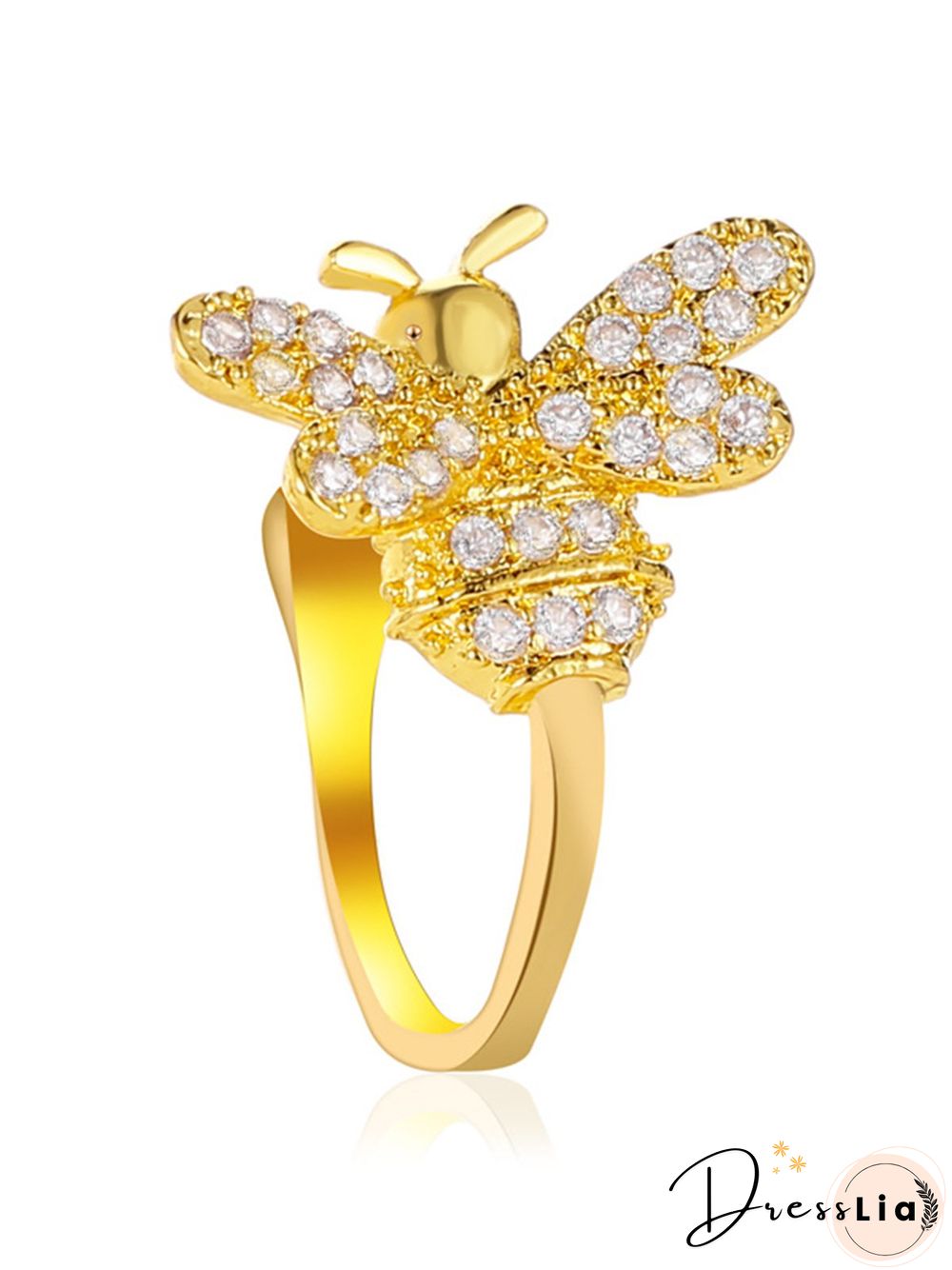 Super Sparkling Diamond Bee Clip Earrings