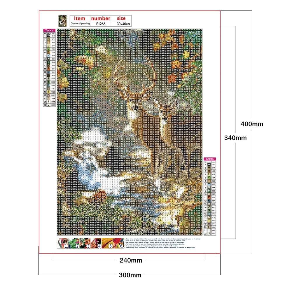 Diamond Painting - Full Round Drill - Deer(30*40cm)