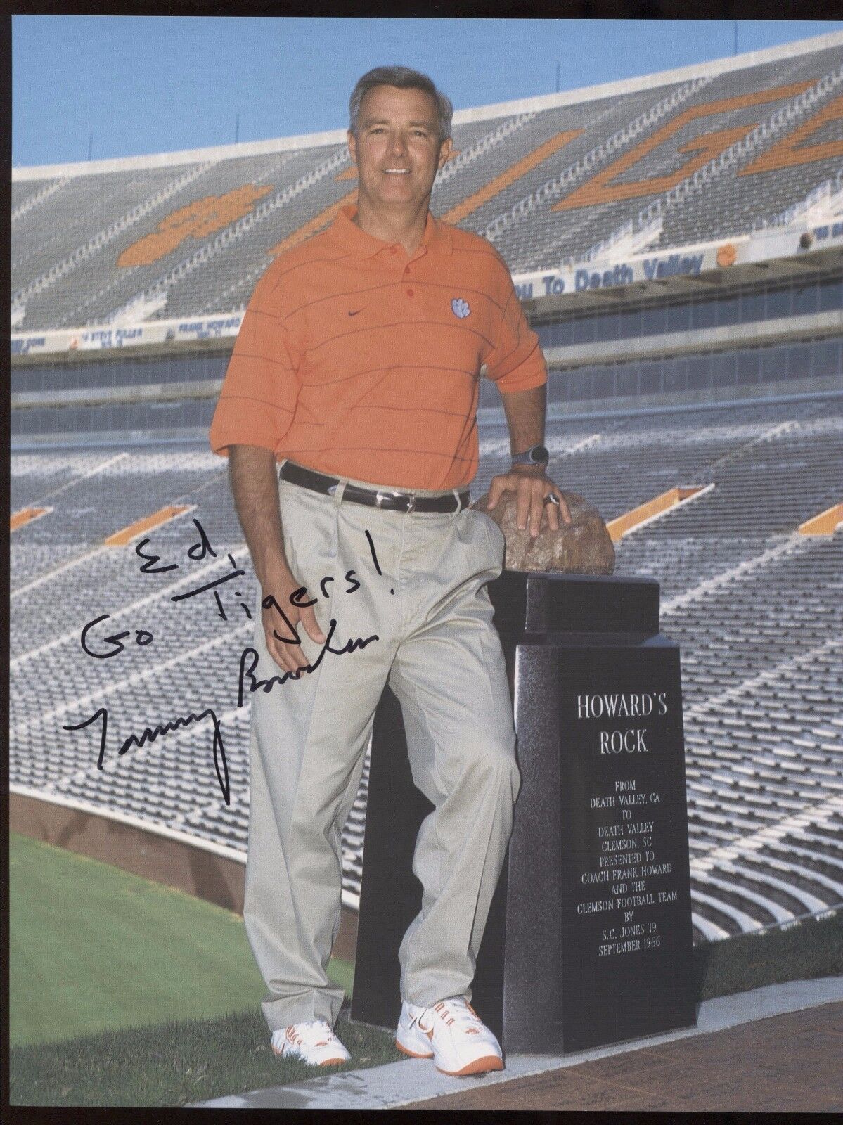 Tommy Bowden Signed 8x10 Photo Poster painting College NCAA Football Coach Autograph Clemson