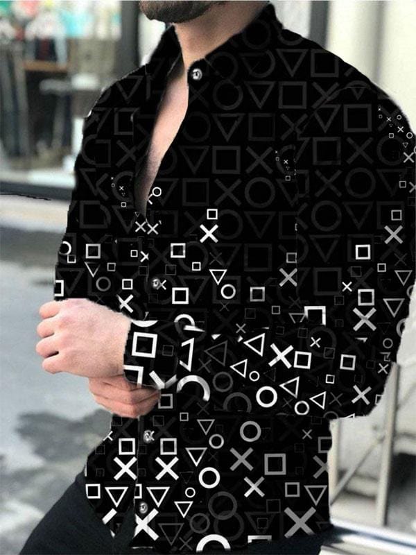 BestinsellerTM Casual Retro Printed Men's Long Sleeve Shirt