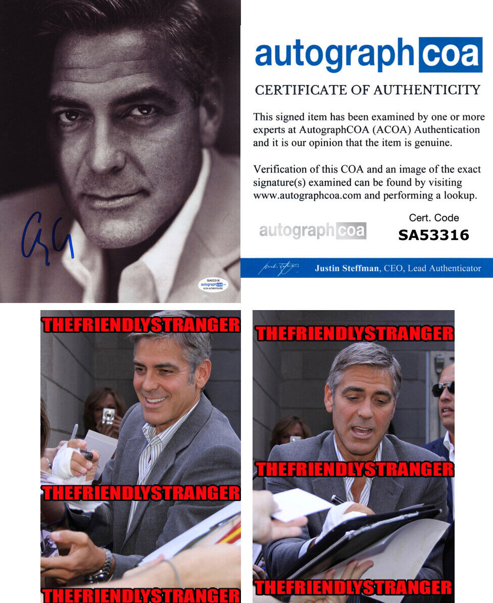 GEORGE CLOONEY signed Autographed 8X10 Photo Poster painting a PROOF - SEXY Ocean's 11 ACOA COA