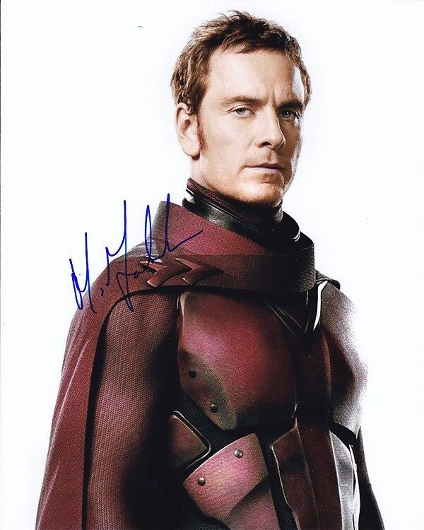 MICHAEL FASSBENDER Signed Autographed X-MEN ERIK LEHNSHERR MAGNETO Photo Poster painting