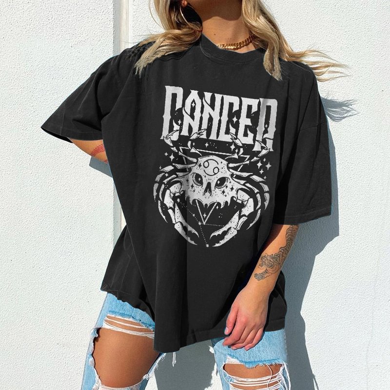 Cancer print women's t-shirt designer