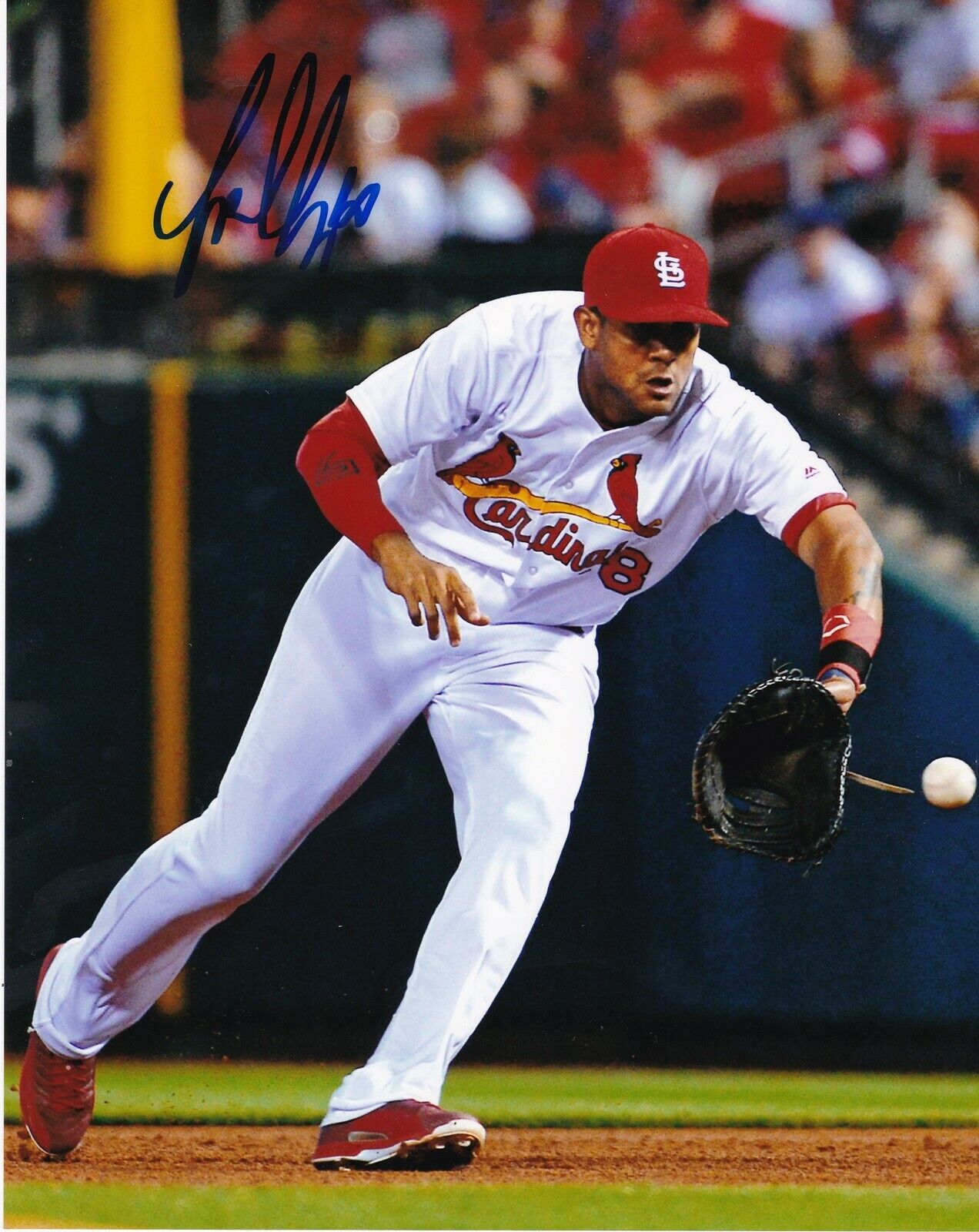 JOSE MARTINEZ ST. LOUIS CARDINALS ACTION SIGNED 8x10