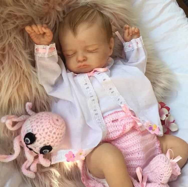 20" Looks A Little Angry Realistic Silicone Reborn Baby Girl Amir with “Heartbeat” and Coos