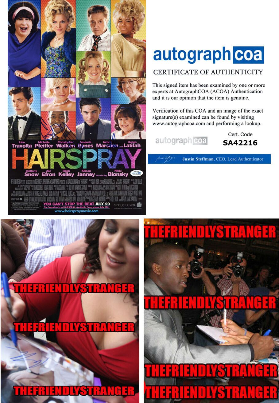 NIKKI BLONSKY & ELIJAH KELLEY signed HAIRSPRAY