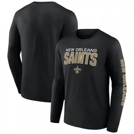 Men's New Orleans Saints Black Go the Distance Long Sleeve T-Shirt