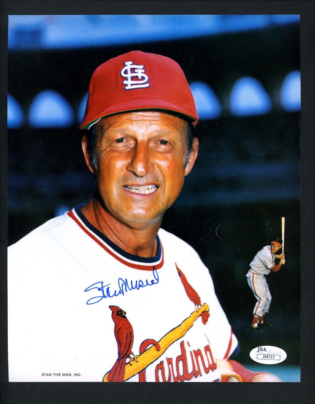 Stan Musial Signed 8x10 Photo Poster painting w JSA authentication sticker & card Autographed