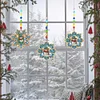 3Pcs Winter Christmas Diamond Painting Suncatcher Hanging Pendant