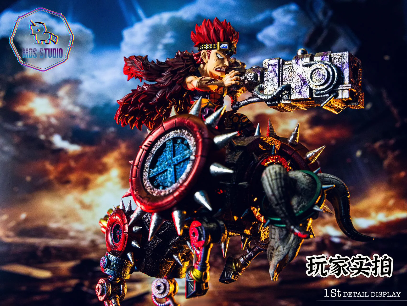 送料無料 ギフト Resin PIECE ONE - Kid Eustass Dio Corna Punk Statue Studio MDS - ワンピース