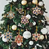 10pcs/set DIY Double-sided Rhinestone Diamond Special Shape Pearl Art Hanging Acrylic  Christmas Tree Ornament Kit