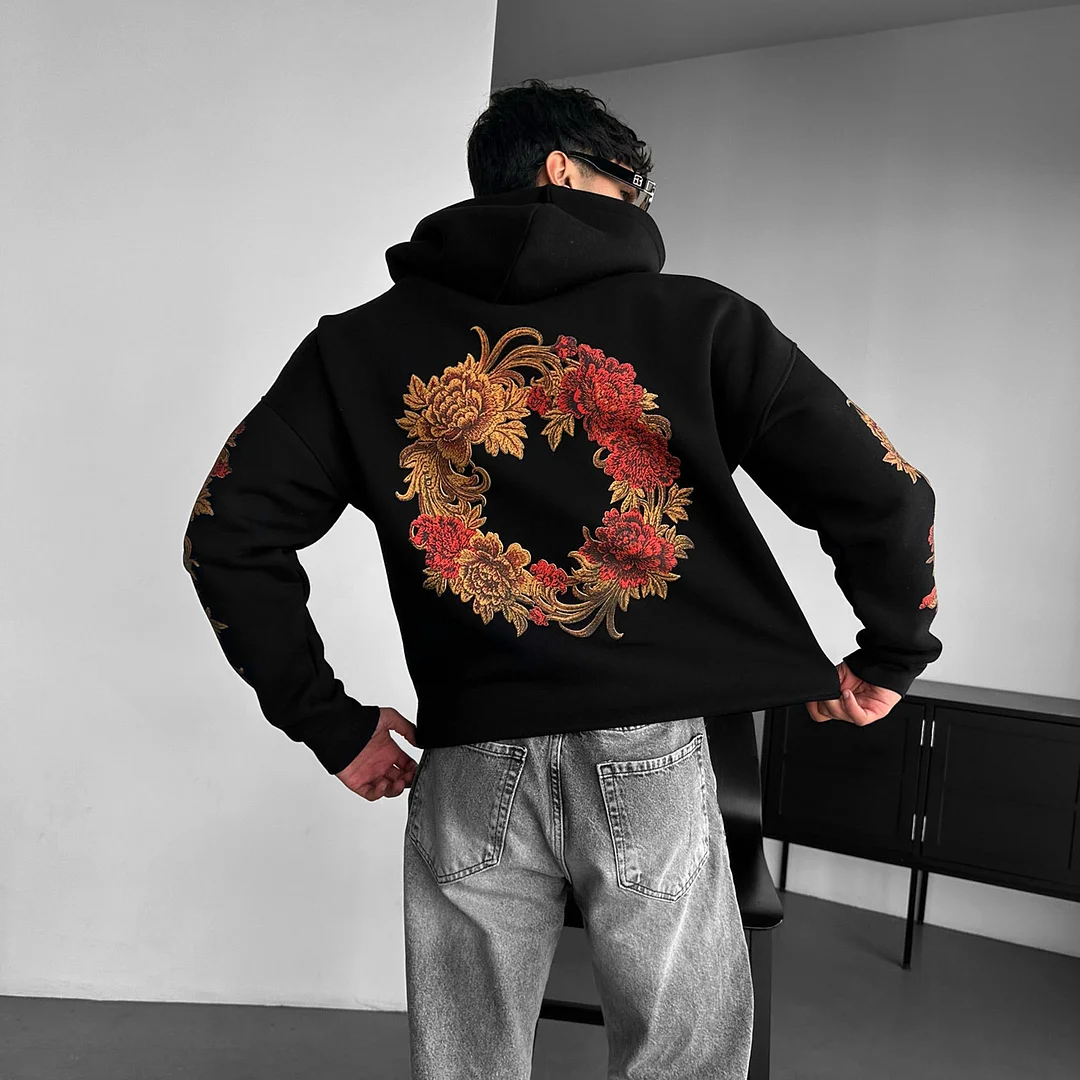 Oversized Chrysanthemum Hoodie