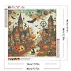 (40*40cm)Halloween Town Street - Full Round Drill Diamond Painting