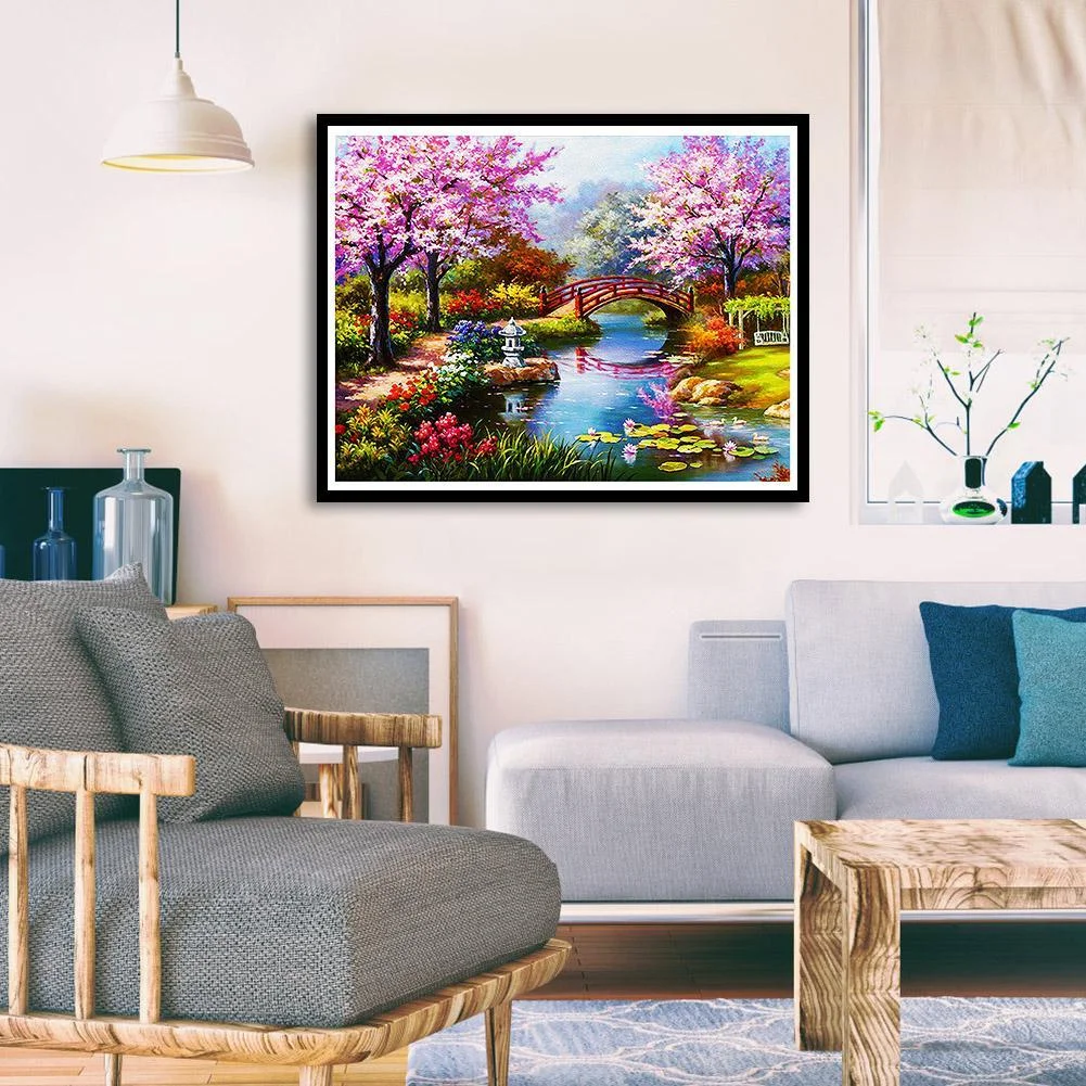 Diamond Painting - Full Round Drill - Falling Garden(40*30cm)