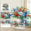 DIY Flag Flower Vase Diamond Painting Single-sided Desktop Ornaments