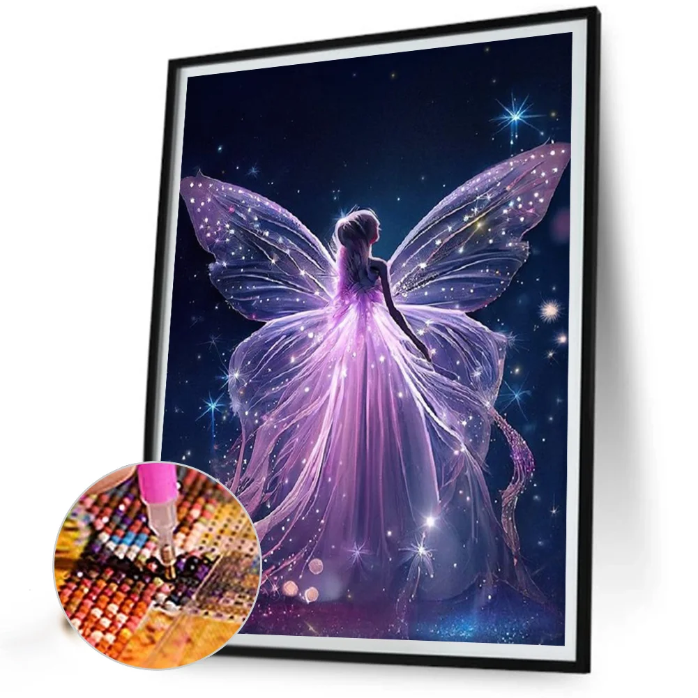 Diamond Painting - Full Round Drill - Butterfly Fairy(30*40cm)
