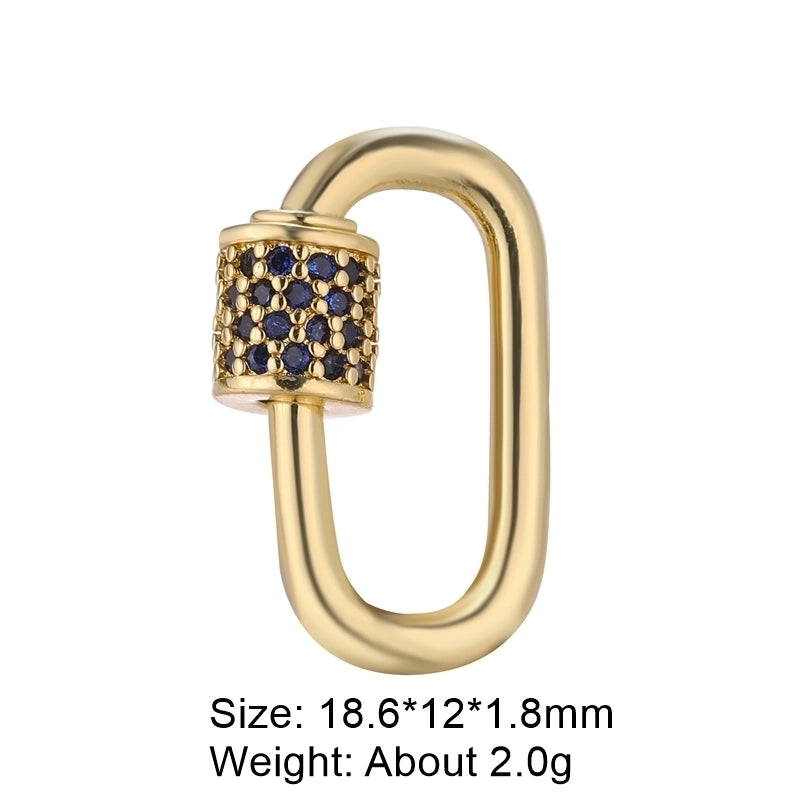 5 Pieces Minimalist Round Copper Plating Inlay Zircon 18k Gold Plated White Gold Plated Jewelry Accessories