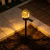 LED Solar Fairy-Tale Mushroom Cottage Garden Light Auto On/Off Resin Mushrooms Ground Decor Lights Weather-Proof Solar-Powered Resin Mushrooms Statue Lamp for Yard Patio Pathway Lawn Flower Bed