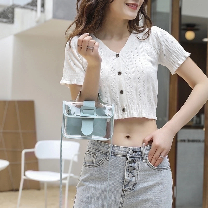 Women’s All Seasons Pvc Streetwear Square Bag