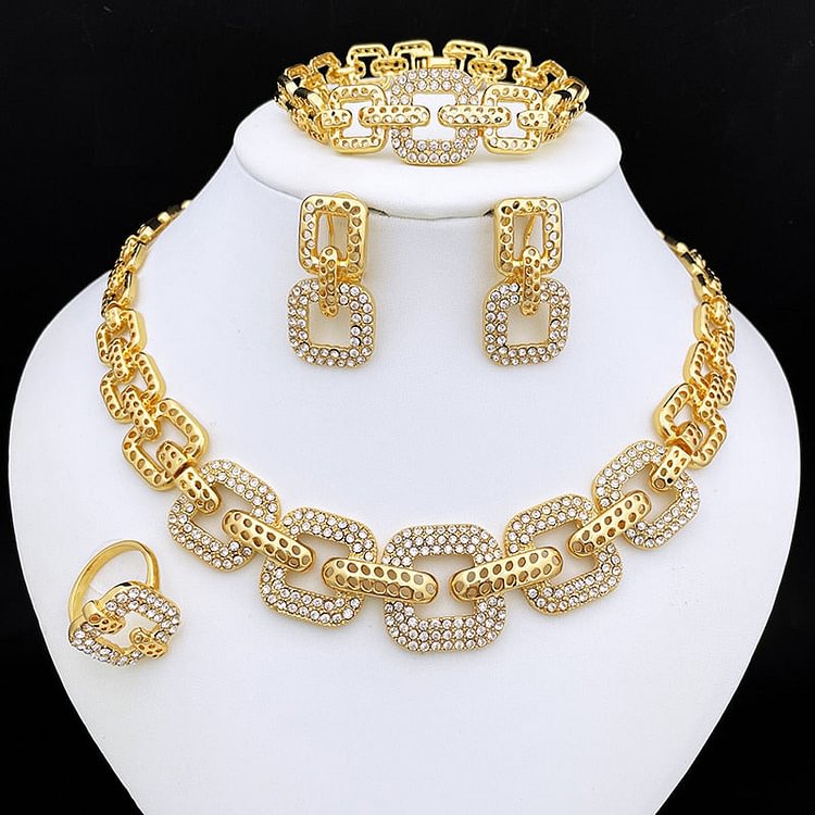 Fashion Jewelry Set For Women Dubai Women Necklace Earrings Set