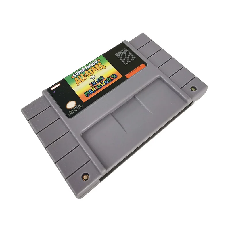 Super Mario All Stars + Super Mario World SNES For Super Nintendo Entertainment System - 16 Bit US Version Game Cartridge