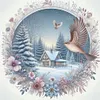 Garland Cottage-11CT Stamped Cross Stitch 40*40cm/15.75*15.75in tapestrymarket